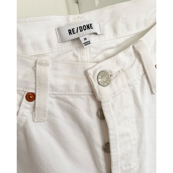** AS IS ** Re/Done 90's High Rise Jean in White, size 28 - Picture 10 of 15